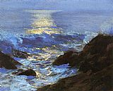 Edward Henry Potthast Seascape Moonlight painting